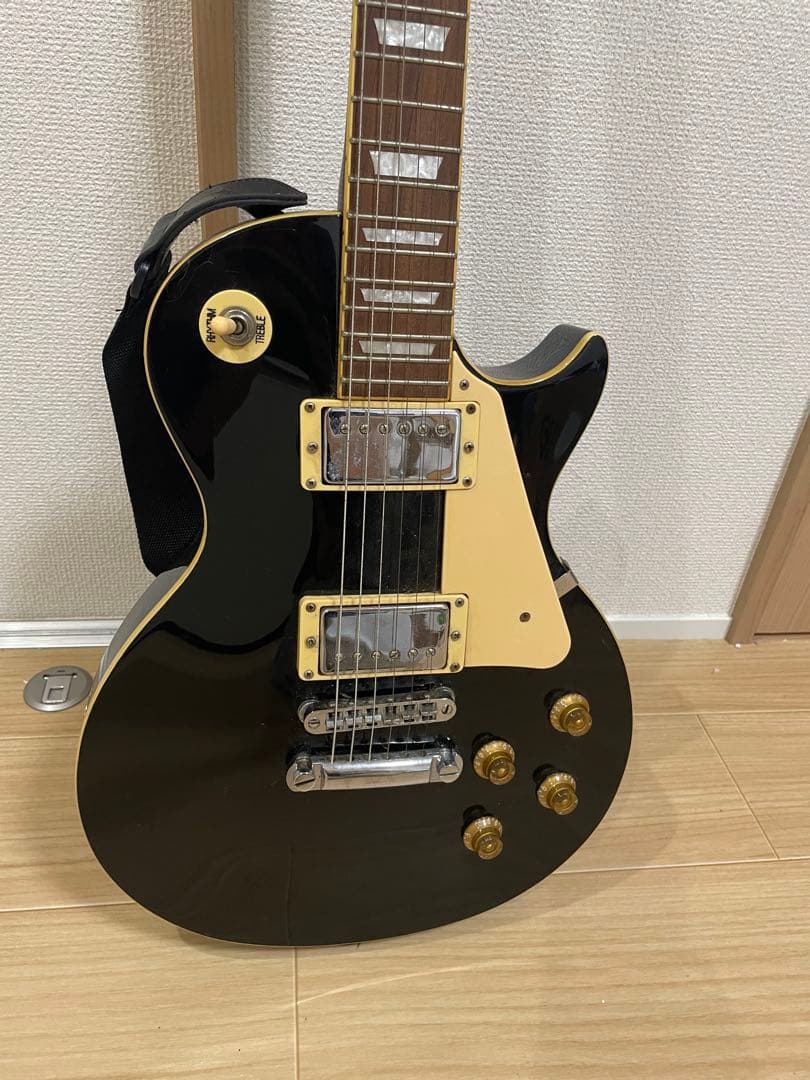 Legend ブラック エレキギター レスポール ストラップ付き