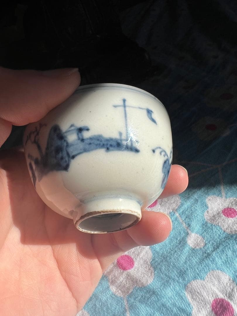 某資産家買取品 中国古玩 大明成化 年製 青花花紋碗