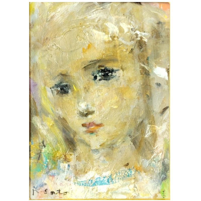 ☆佐藤吉五郎☆「少女」油絵　SM　二科会