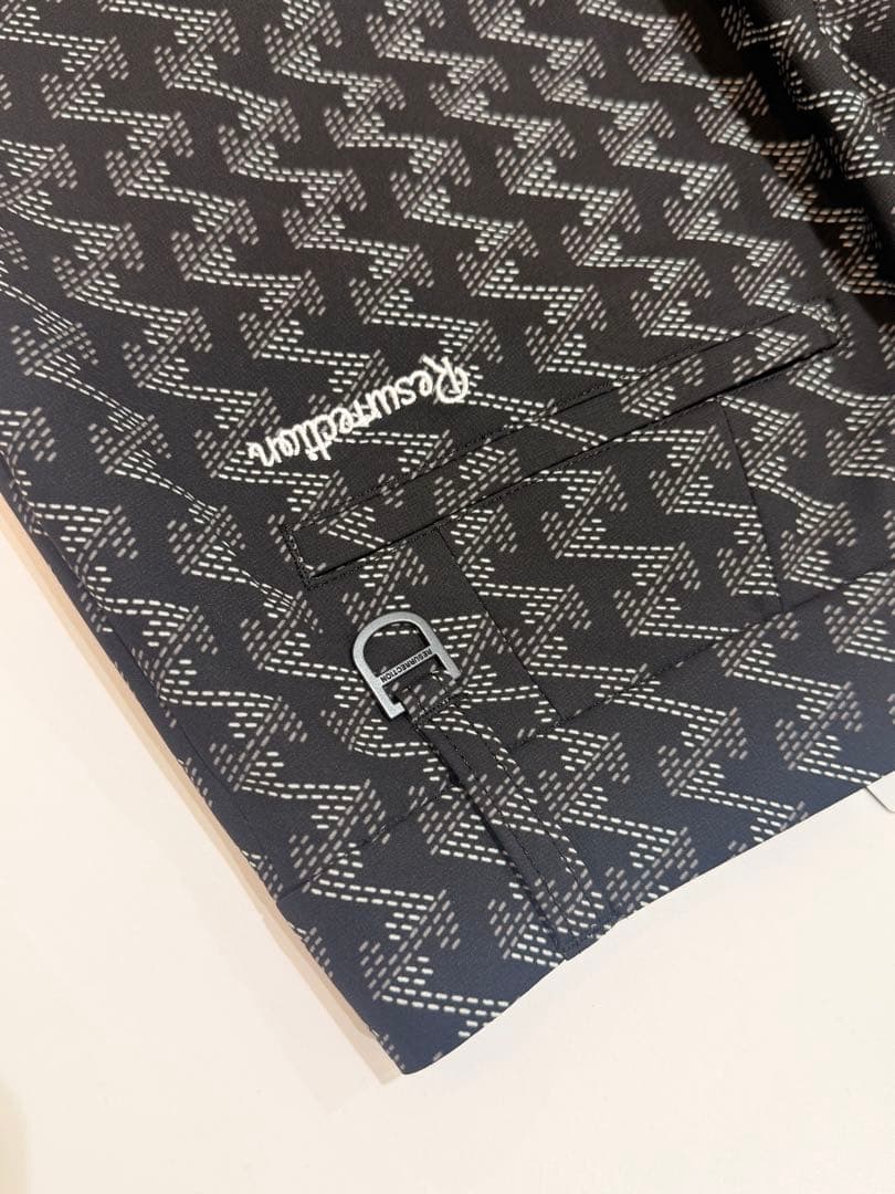 【新品】レザレクション　ゴルフ　メンズ　半ズボン　黒　Mサイズ