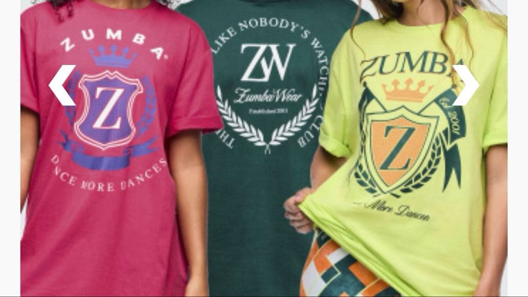 ズンバ新作フリーサイズTシャツ