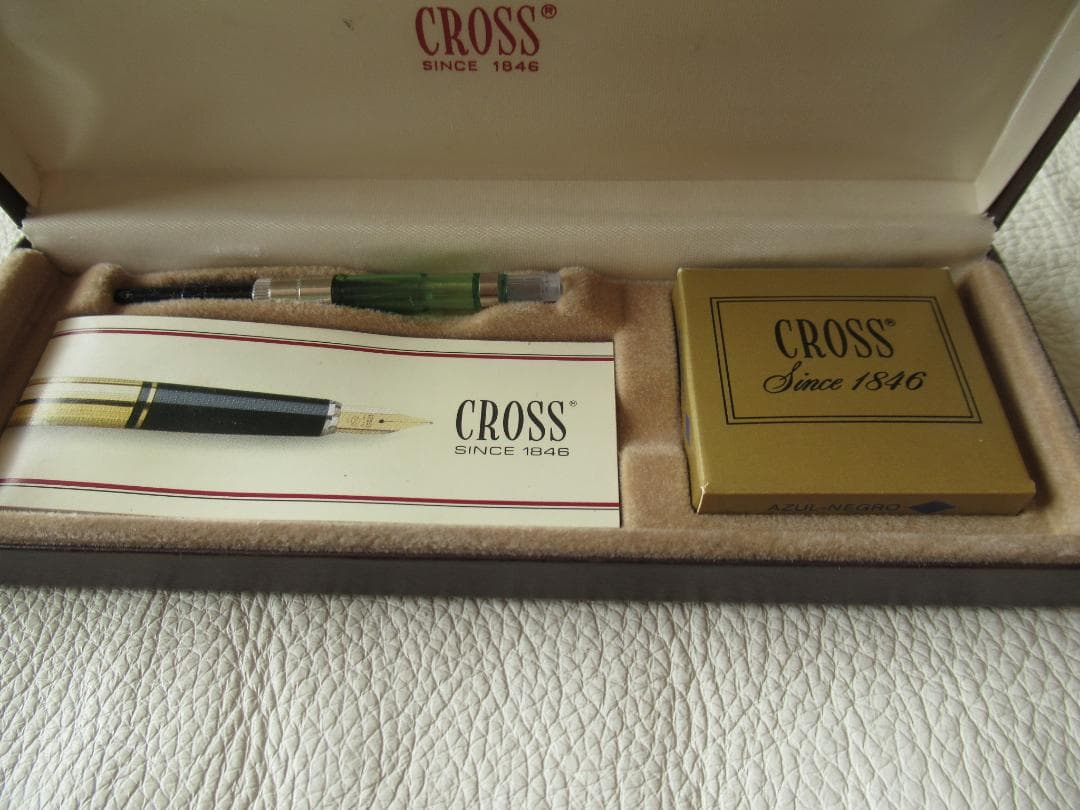 美品1970年代 箱付他◆クロス 10金張り ペン先585 14K M 万年筆