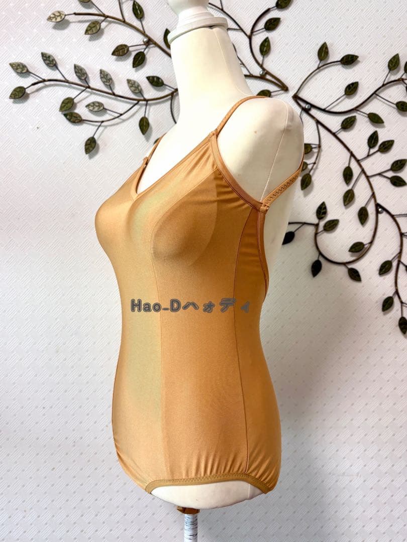 新品★ベージュ★肌色★L★レオタード★胸パット付きインナー★バレエ