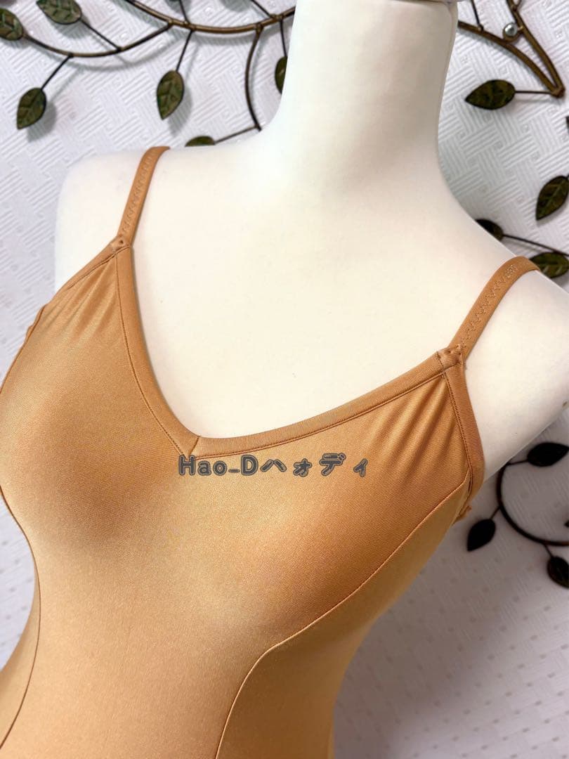 新品★ベージュ★肌色★L★レオタード★胸パット付きインナー★バレエ