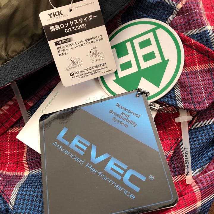 未使用　インハビタント　プロモデル　スノーボードウェア　チェック　ジャケット　赤