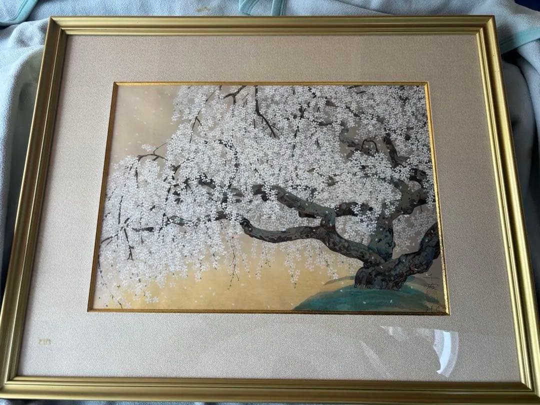 【miさん専用】中島千波　木版　夢殿の枝垂桜