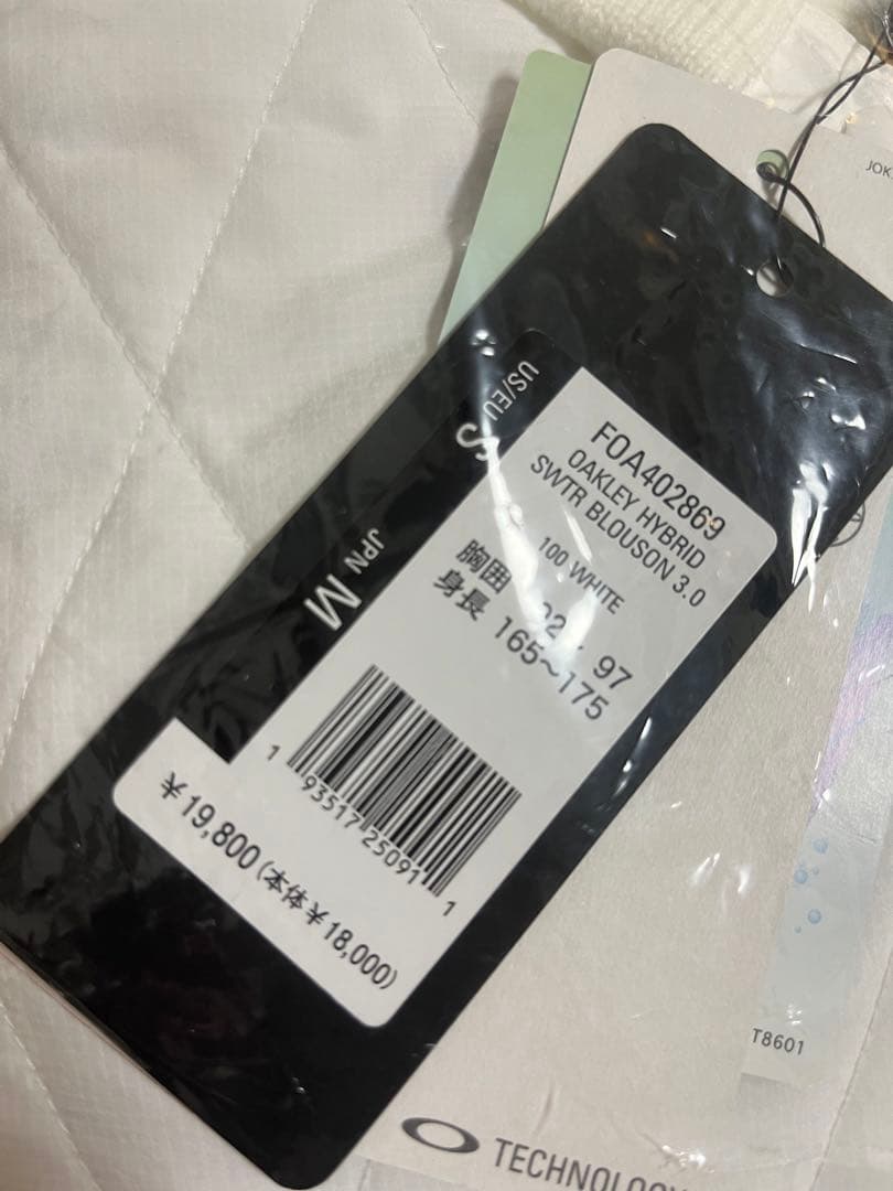 新品　白　M ゴルフ　オークリー OAKLEY ハイブリッド セーターブルゾン