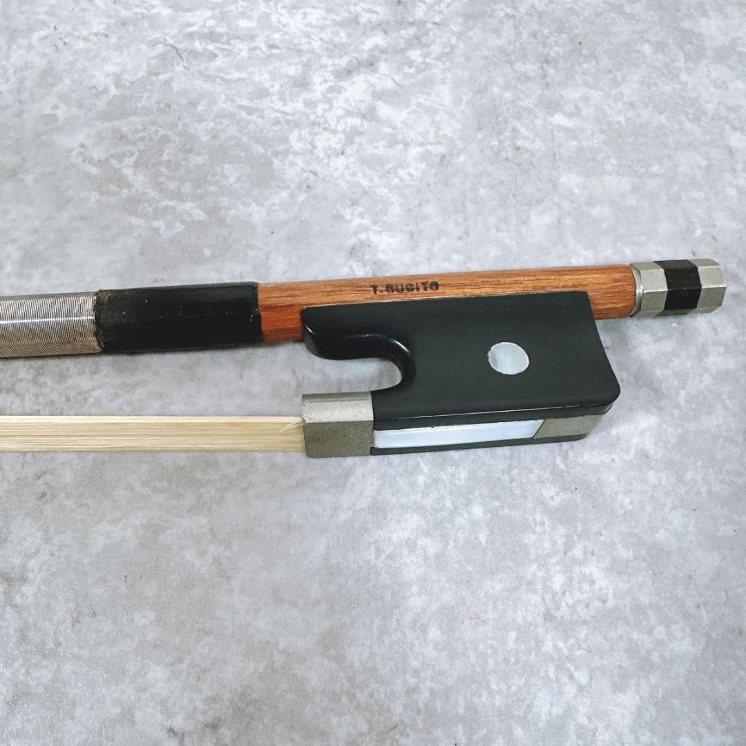 希少 T.SUGITO 杉藤楽弓社 チェロ用弓 720mm ケース付 チェロ