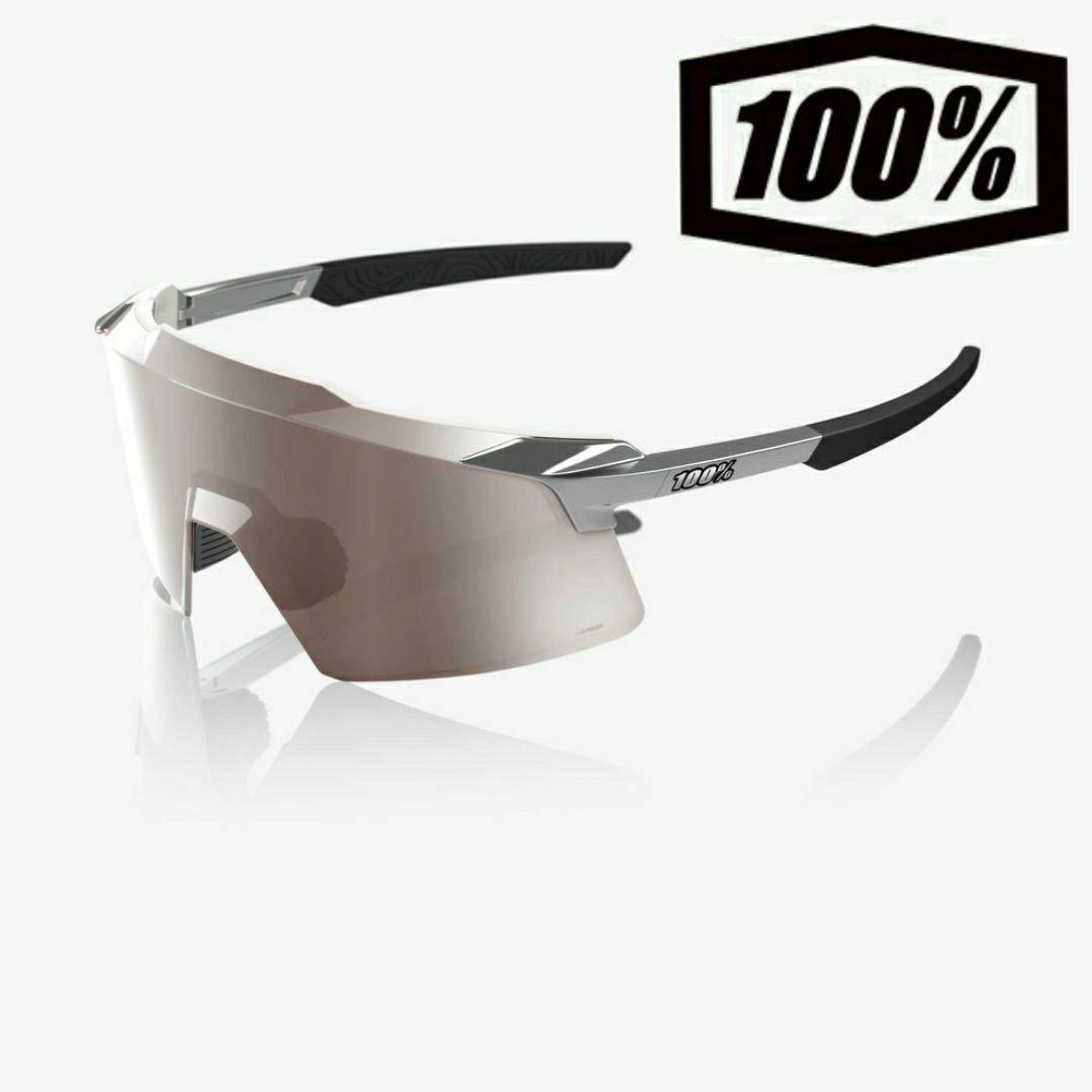 100% Aerocraft ブラック クロム ワンハンドレッド サングラス