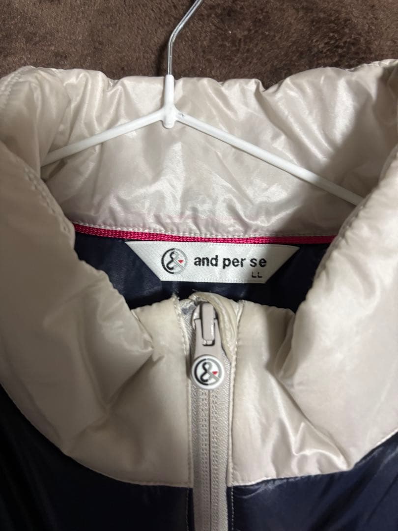 【試着のみLL】and per se アンパスィ ゴルフ 中綿 アウター