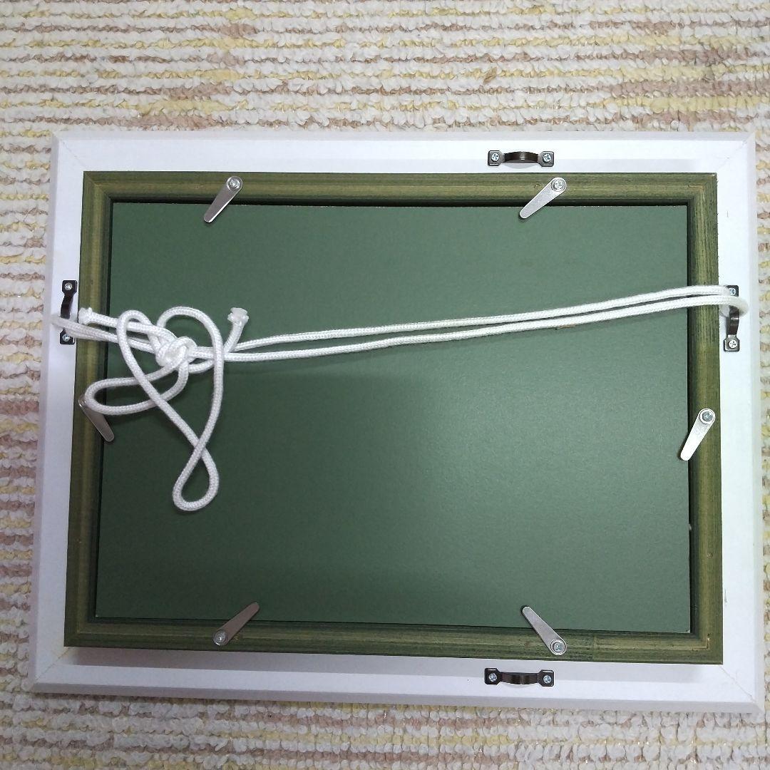 むくげの花。保田三友紀の油絵SM 新品ホワイト パール 額縁付き