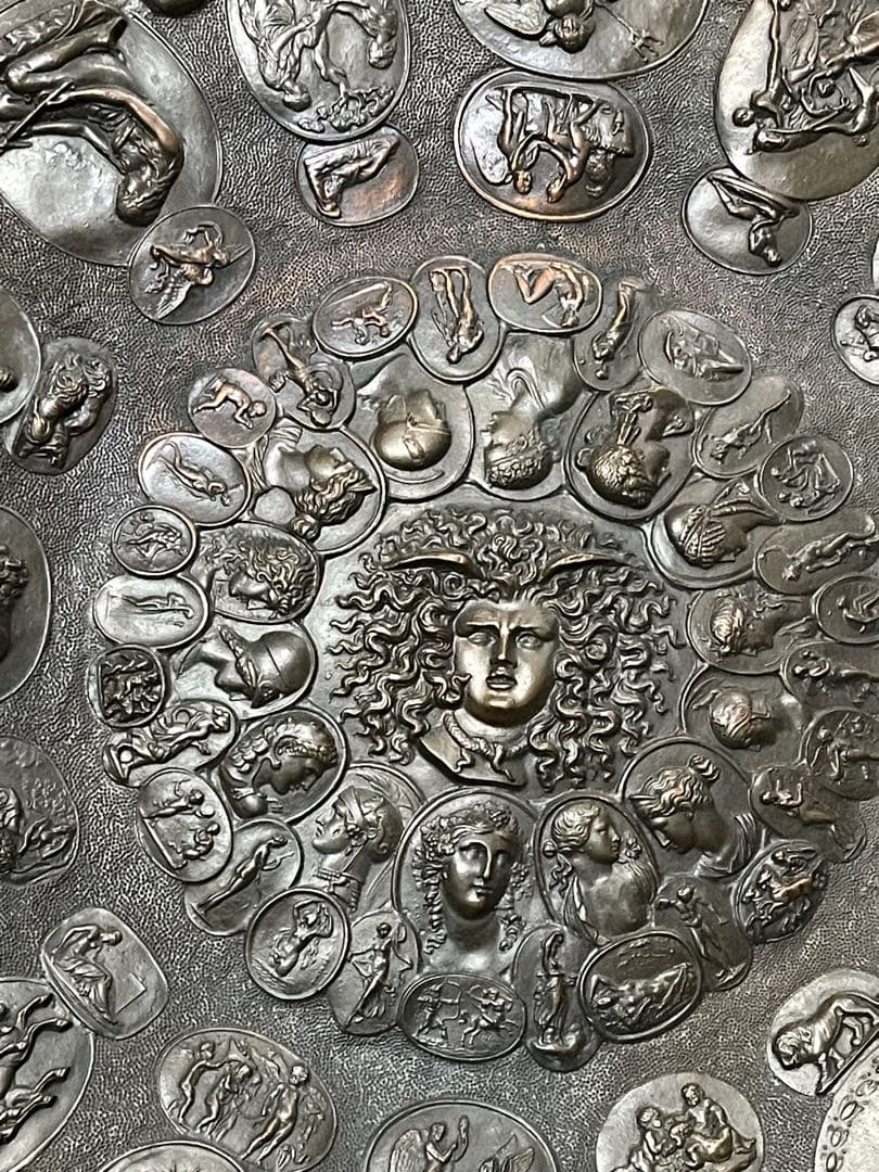 19世紀　アンティーク　ギリシャ　ローマ帝国　神話的な　壁掛　プレート