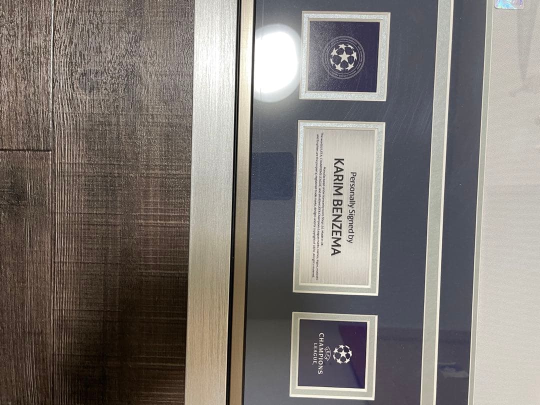 【UEFA 公式】カリム・ベンゼマ 直筆サイン入りユニフォーム　証明書付き