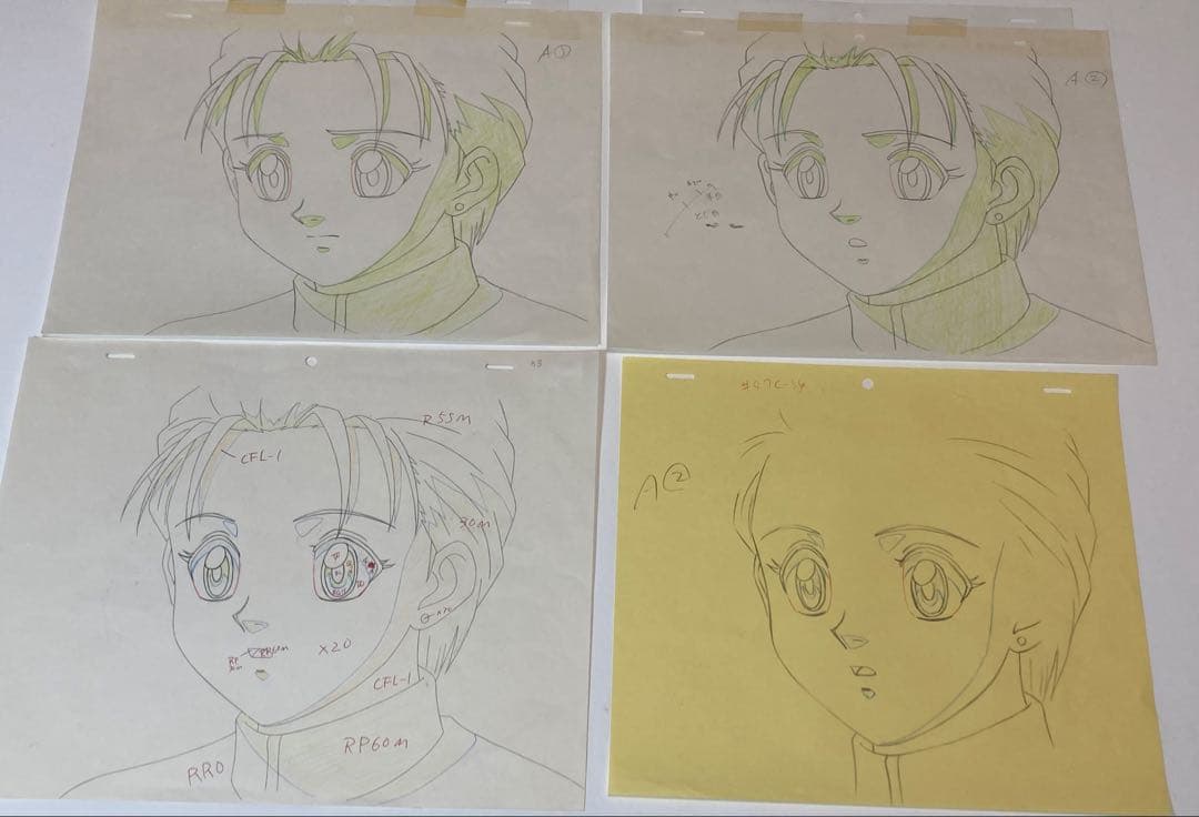 c８０　中判ハンターハンターセル画【ミト】動画.背景画付き