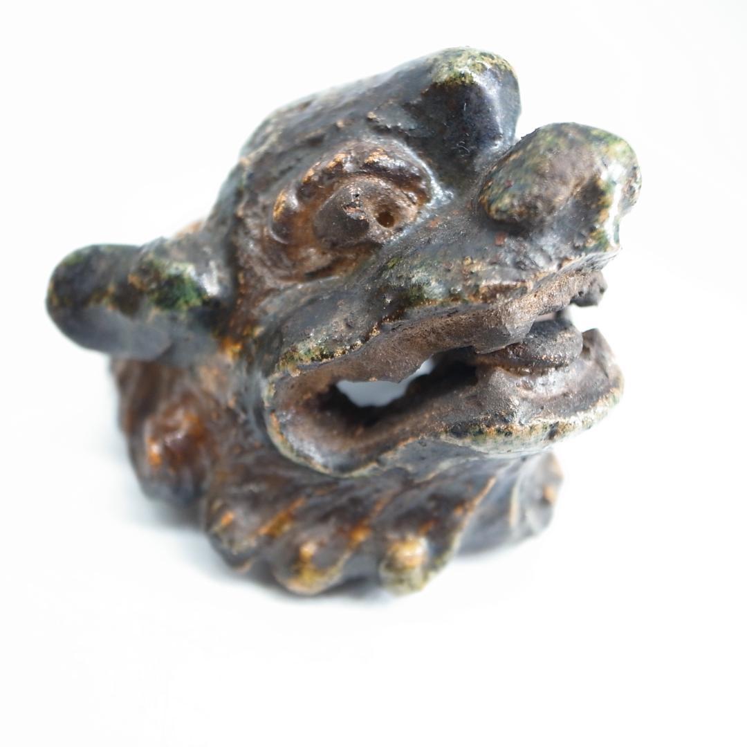 源内焼　獅子香炉　銘　鳩渓