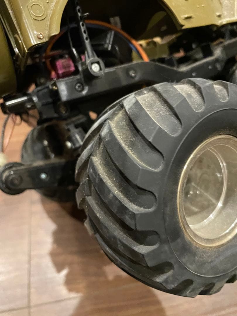 タミヤ？オフロードラジコンカー トリガー式リモコン付き　動作未確認