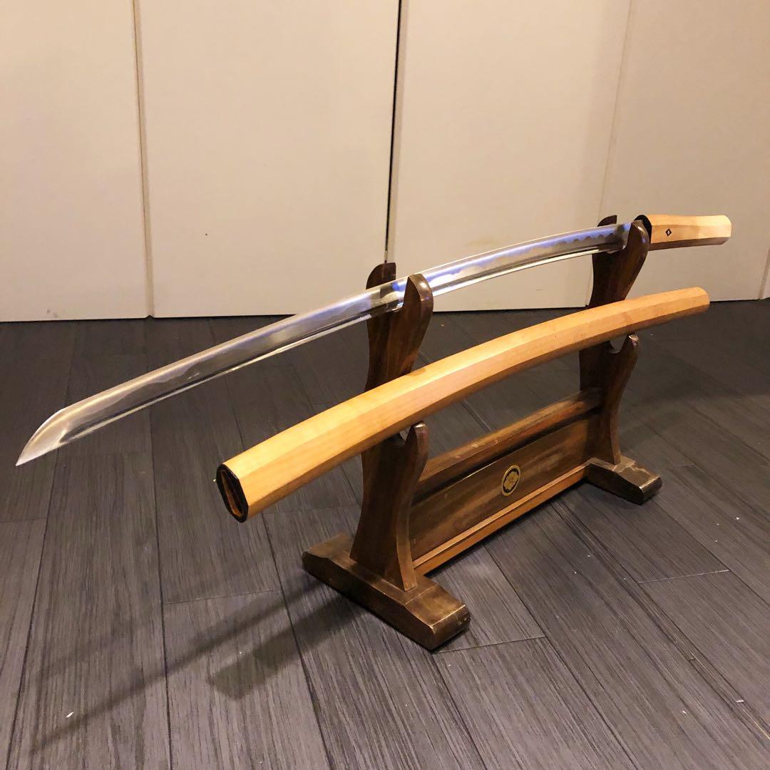 濃州関工　最高級模造刀 白鞘 樋入り刀身　居合刀太刀　段平