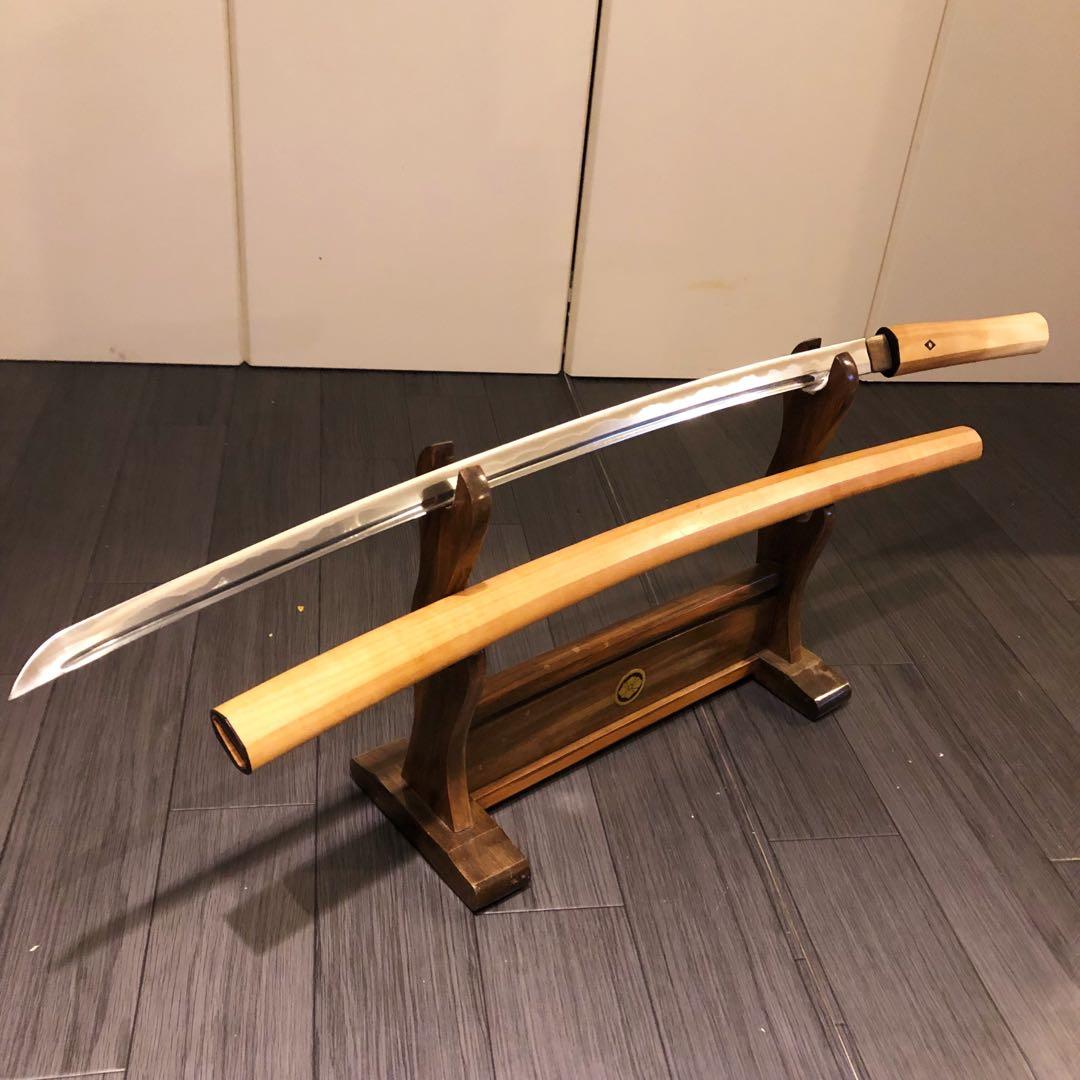 濃州関工　最高級模造刀 白鞘 樋入り刀身　居合刀太刀　段平