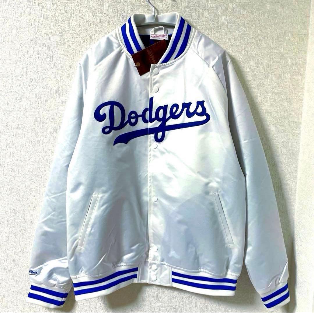 ドジャース スタジャン　ミッチェル＆ネス Dodgers L (XL相当) 白