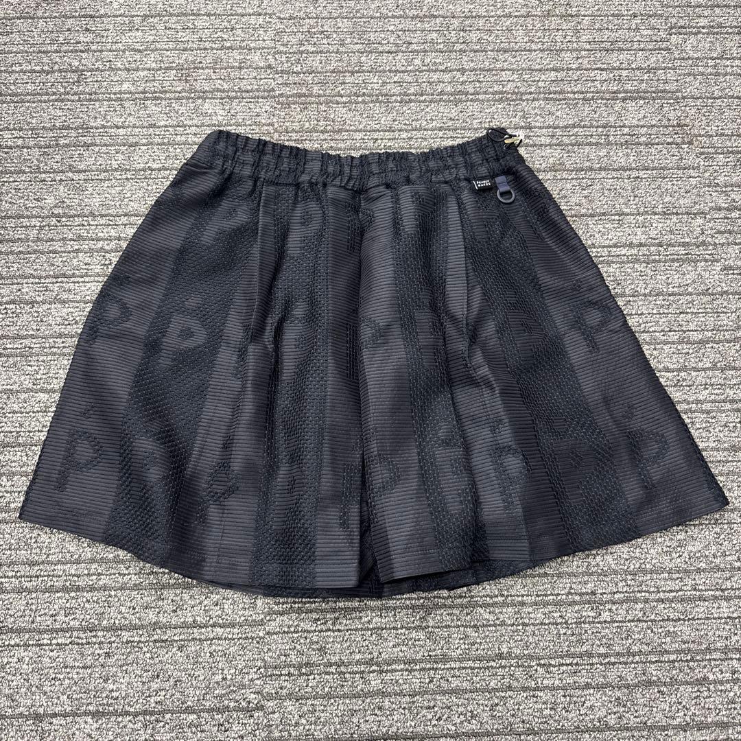 パーリーゲイツ プリーツスカート　ネイビー　ロゴ