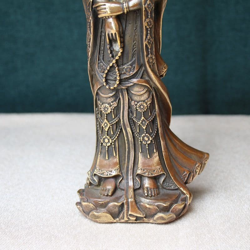 地蔵 菩薩 観音彩衣仏像 銅製 仏像 彫刻 開運 風水 置物