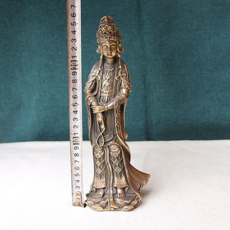 地蔵 菩薩 観音彩衣仏像 銅製 仏像 彫刻 開運 風水 置物