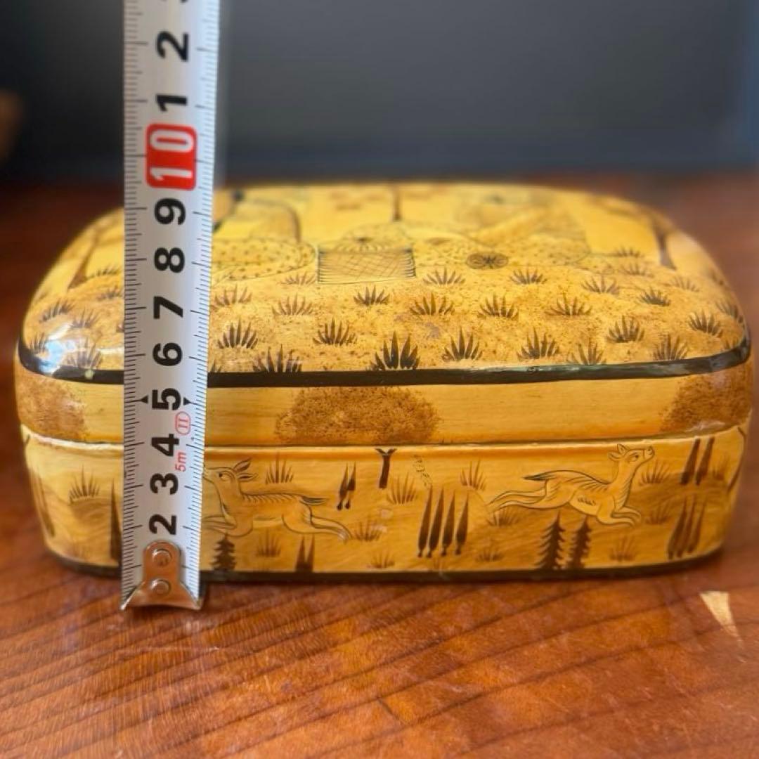 【カシミール】アンティーク＊一点ものペイパーマッシュBOX