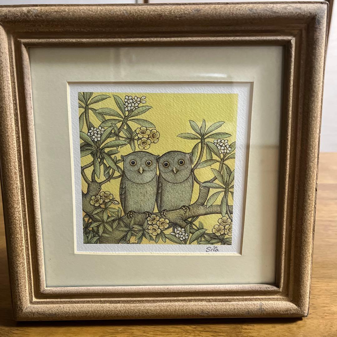 W. Silo フクロウの絵画 2009年制作