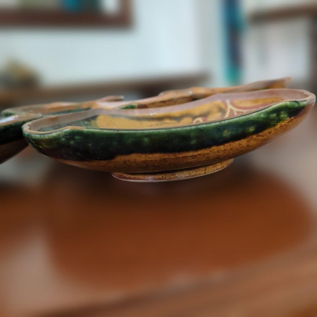 骨董　向付　菊に水流　皿　陶器　取り皿　アンティーク　5枚〜