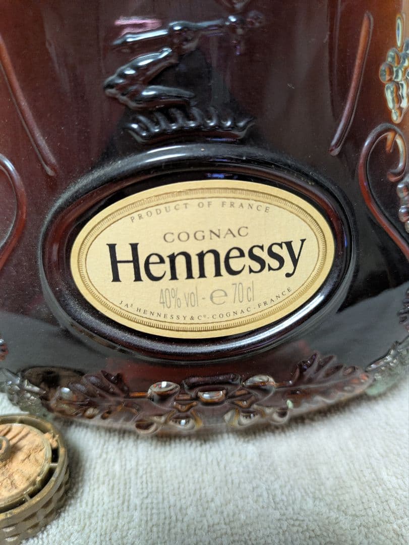 古酒HennessyヘネシーXOコニャック700ml40%金キャップ コルク壊れ