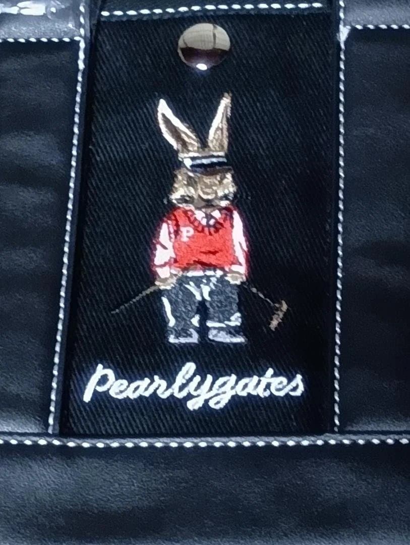 新品未使用品 Pearlygates ウサギ刺繍 トートバッグ 黒