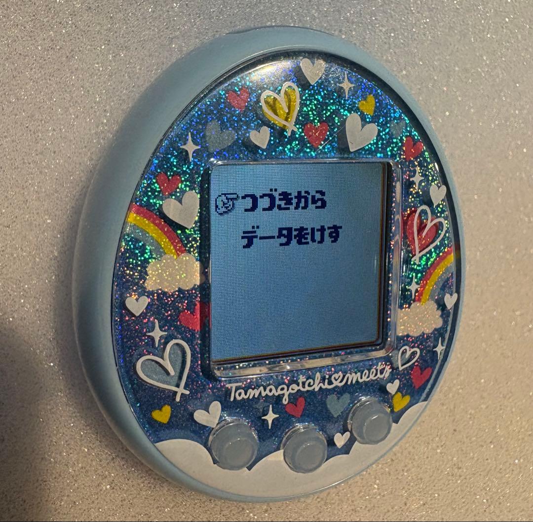 ー*ー様 たまごっちTamagotchi meets 青 ハートと虹デザイン