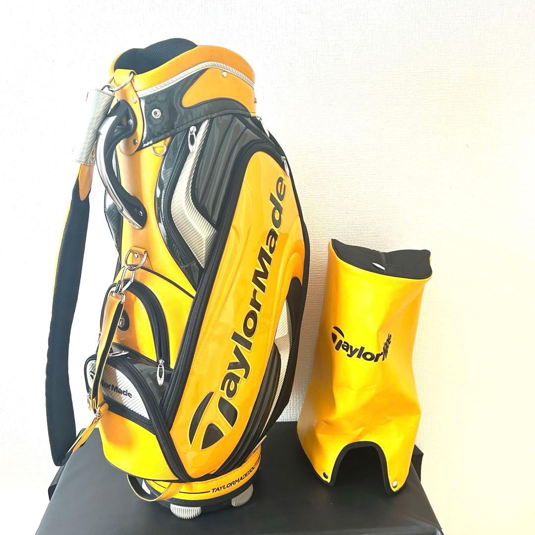 テーラーメイド キャディバッグ 黄×黒 フード付