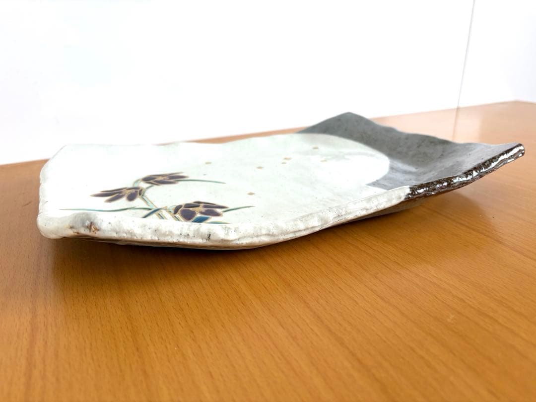 九谷焼　山岸大成　方皿(共箱付き)