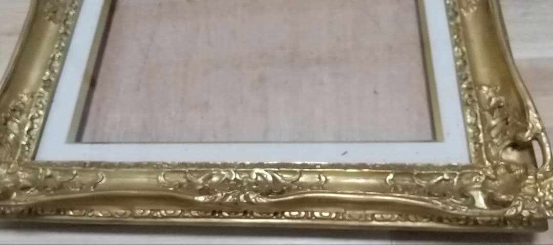 油絵用　アンティーク風　額縁　ガラス製パネル　金　ゴールド　豪華