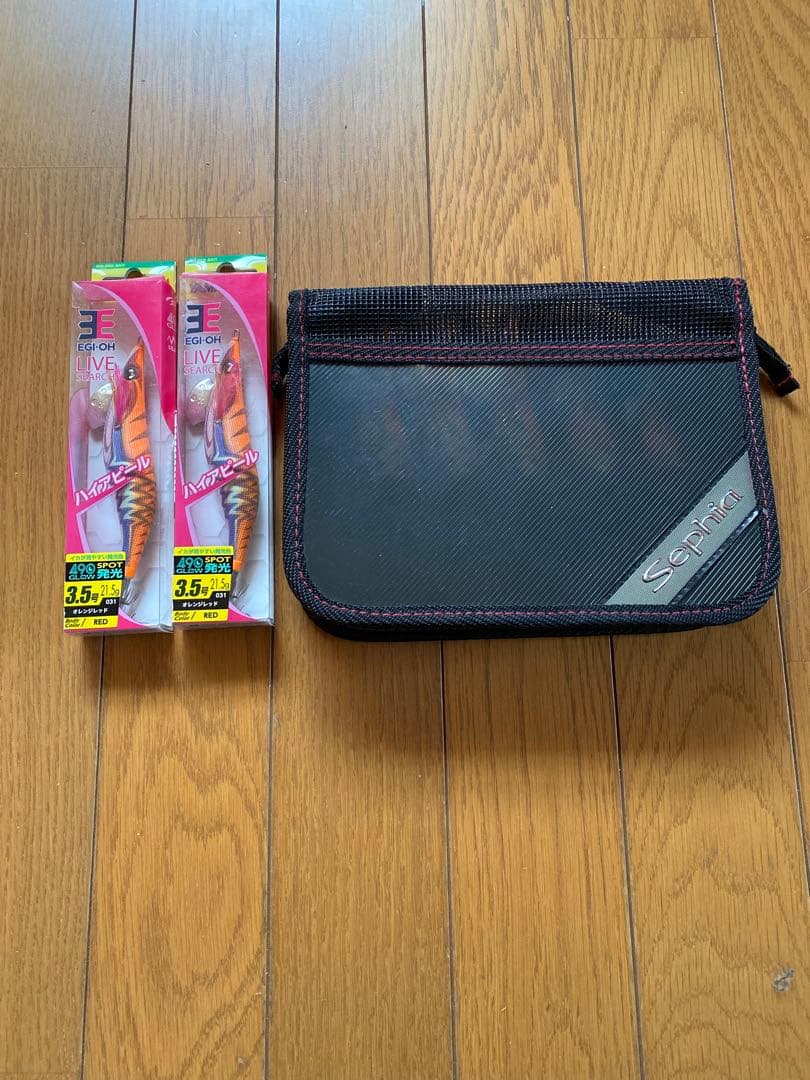 廃盤　ヤマシタ　エギ王ライブサーチ7本セット　エギケース付き