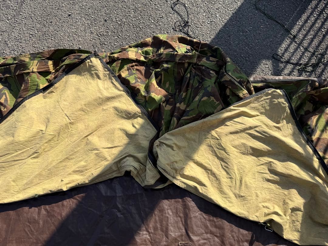 オランダ軍　ダッチアーミーテント②ＤＰＭ迷彩　補修跡有り