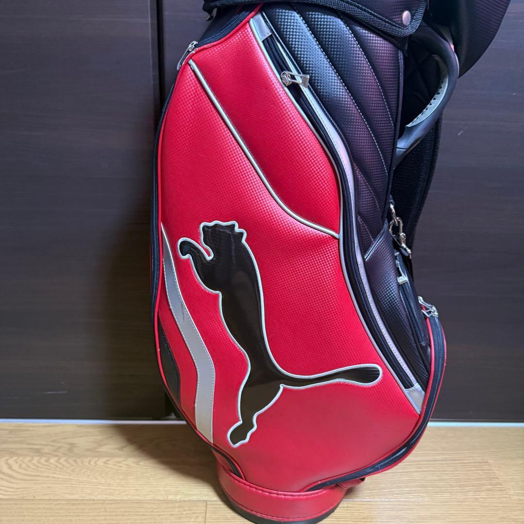 Puma ゴルフバッグ キャディバッグ レッド ブラック