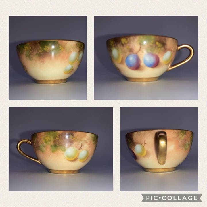 ロイヤルウースター ペインテッドフルーツ　カップ&ソーサー　アンティーク　⑨