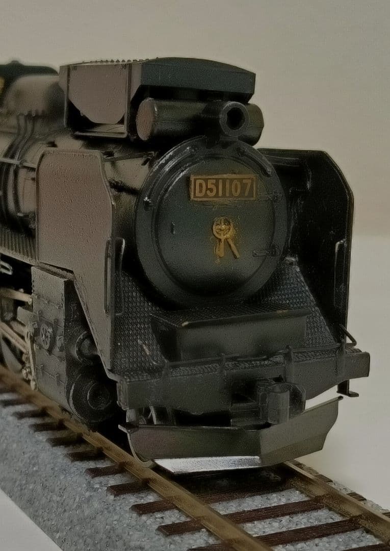 HOゲージ アダチ Ｄ51重装備蒸気機関車、メンテナンス済