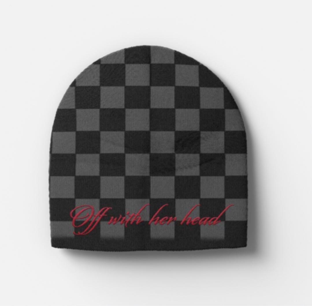 Lady Gaga OWHH Gray × Black メッセージ刺繍ビーニー