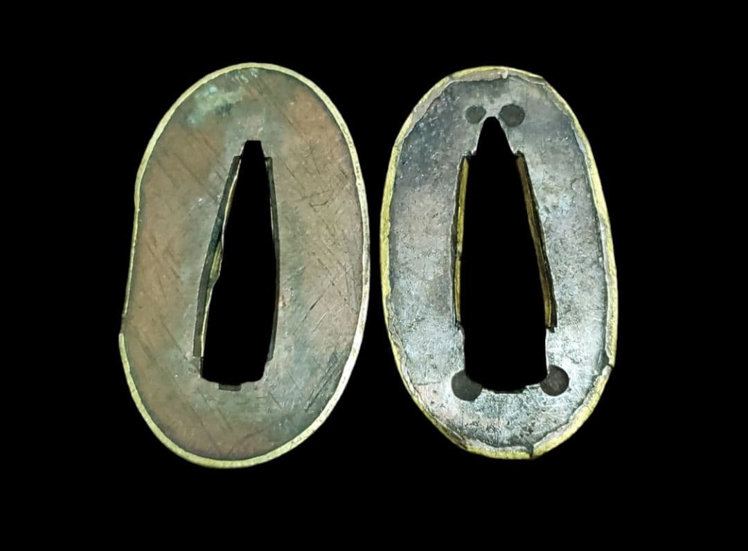 金着せ切羽　二枚一組　武具