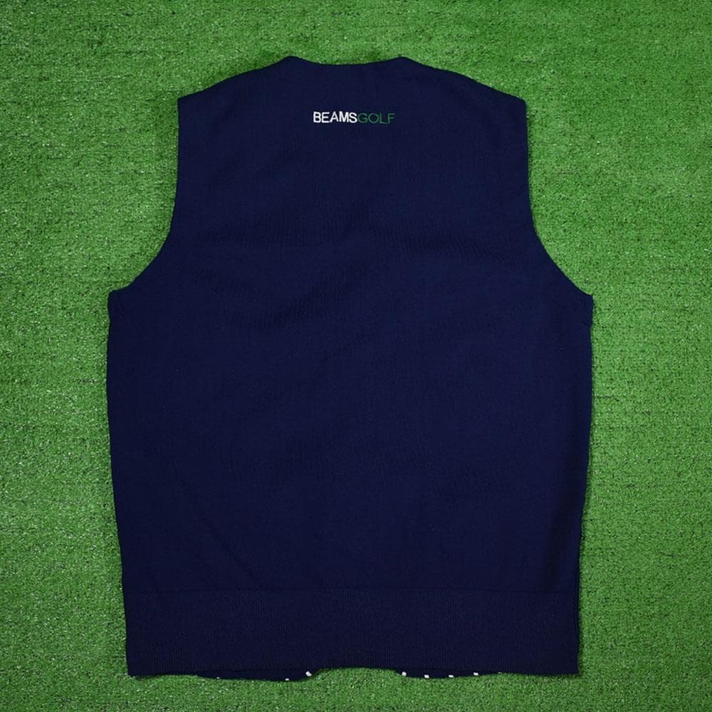 BEAMS GOLF/ビームス ゴルフ ベスト【ストライプ/L】超美品！