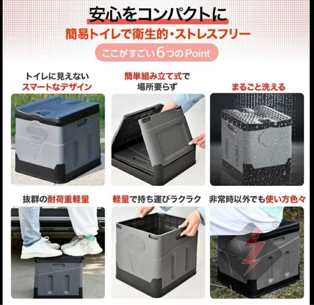 非常　災害時 トイレ テント　折りたたみ式グリーン 凝固剤、袋、手袋50回分付