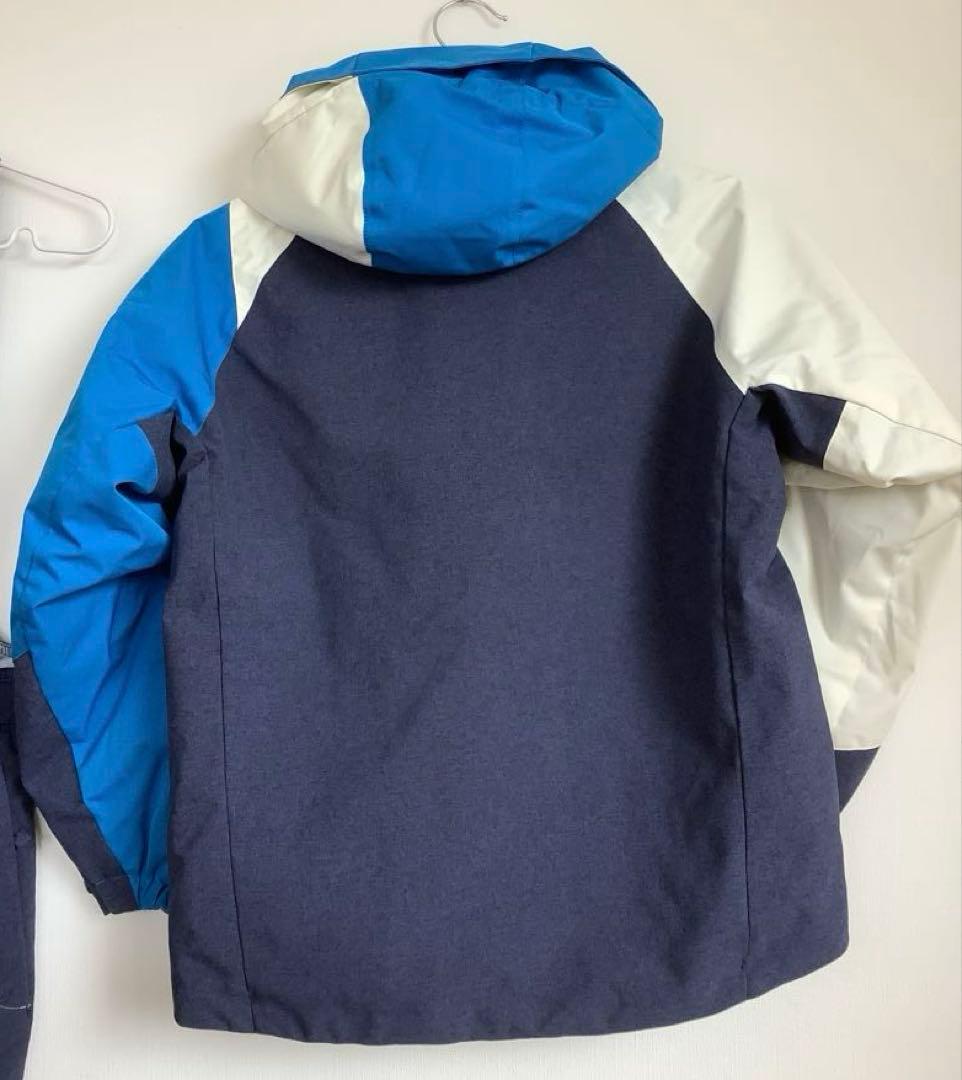 デサント　子ども用スキーウェア 150サイズ　青/白/ネイビー