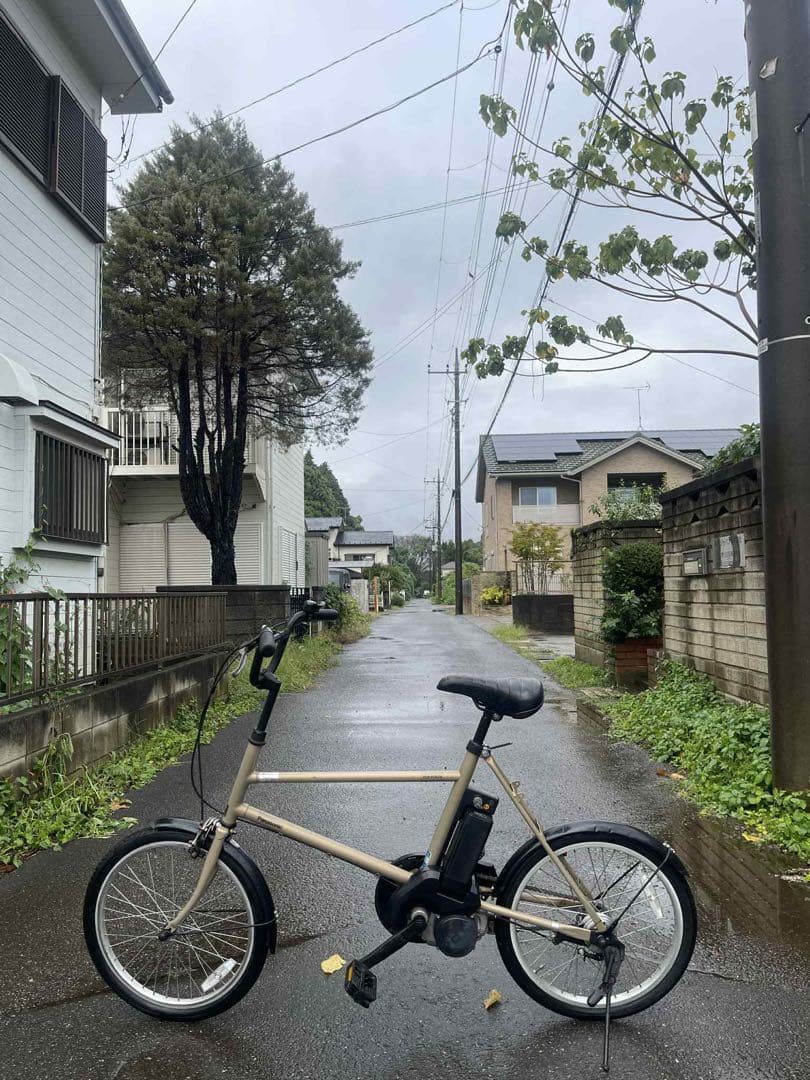 ベージュ スチールフレーム 電動アシスト自転車