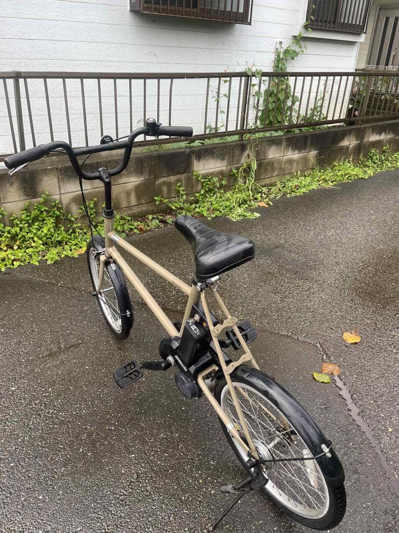 ベージュ スチールフレーム 電動アシスト自転車