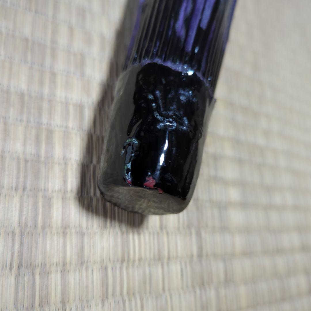 紫色 花柄 舞踊傘 直径90cm