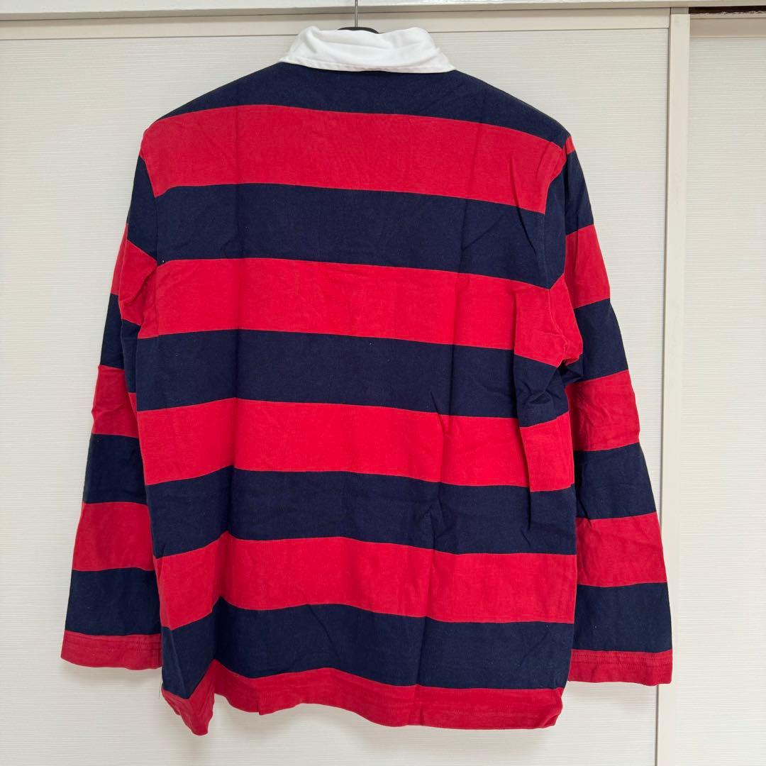 Ralph Lauren ラガーシャツ 太ボーダー 赤 紺 XL 古着