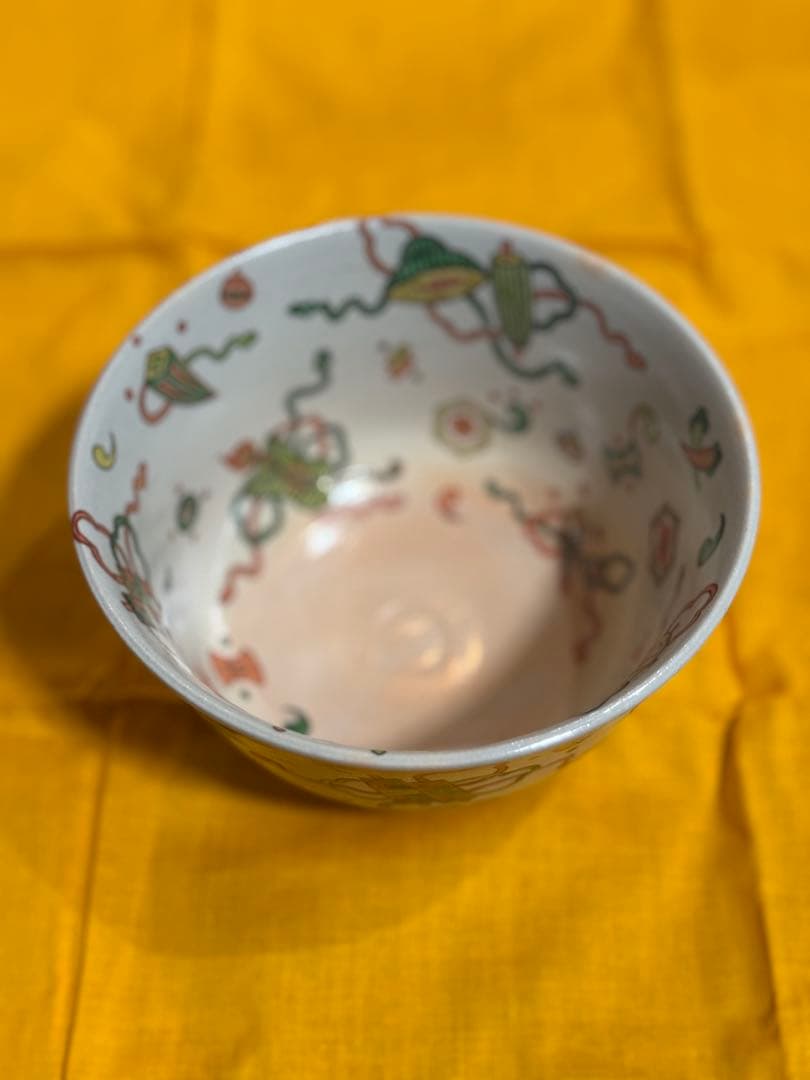 三浦竹泉「色絵宝尽し　茶碗」　友箱　茶道具